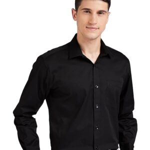 Amazon Brand - Symbol Men's Solid Cotton Formal Shirt | Plain | Full Sleeve - Regular Fit (Available in Plus Size and Combo Packs)