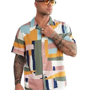 Lymio Casual Shirt for Men|| Shirt for Men|| Men Stylish Shirt || Men Printed Shirt (Squre)