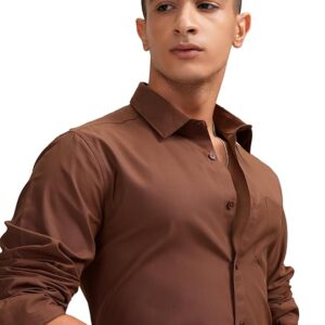 Highlander Men's Solid Slim Fit Shirt